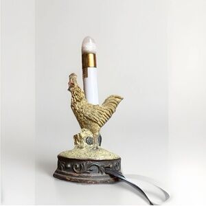 Mini Rooster Table Lamp Nightstand Night Light Resin Farmhouse Chicken Country